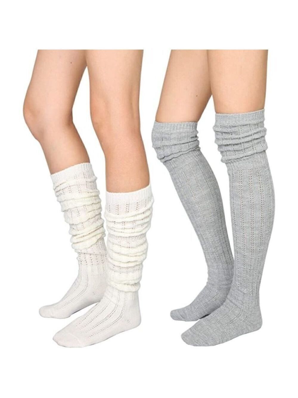 𝅺KNEE High Socks Lace Long Warm Stockings Boots Dress Slouch Winter Fall NWT